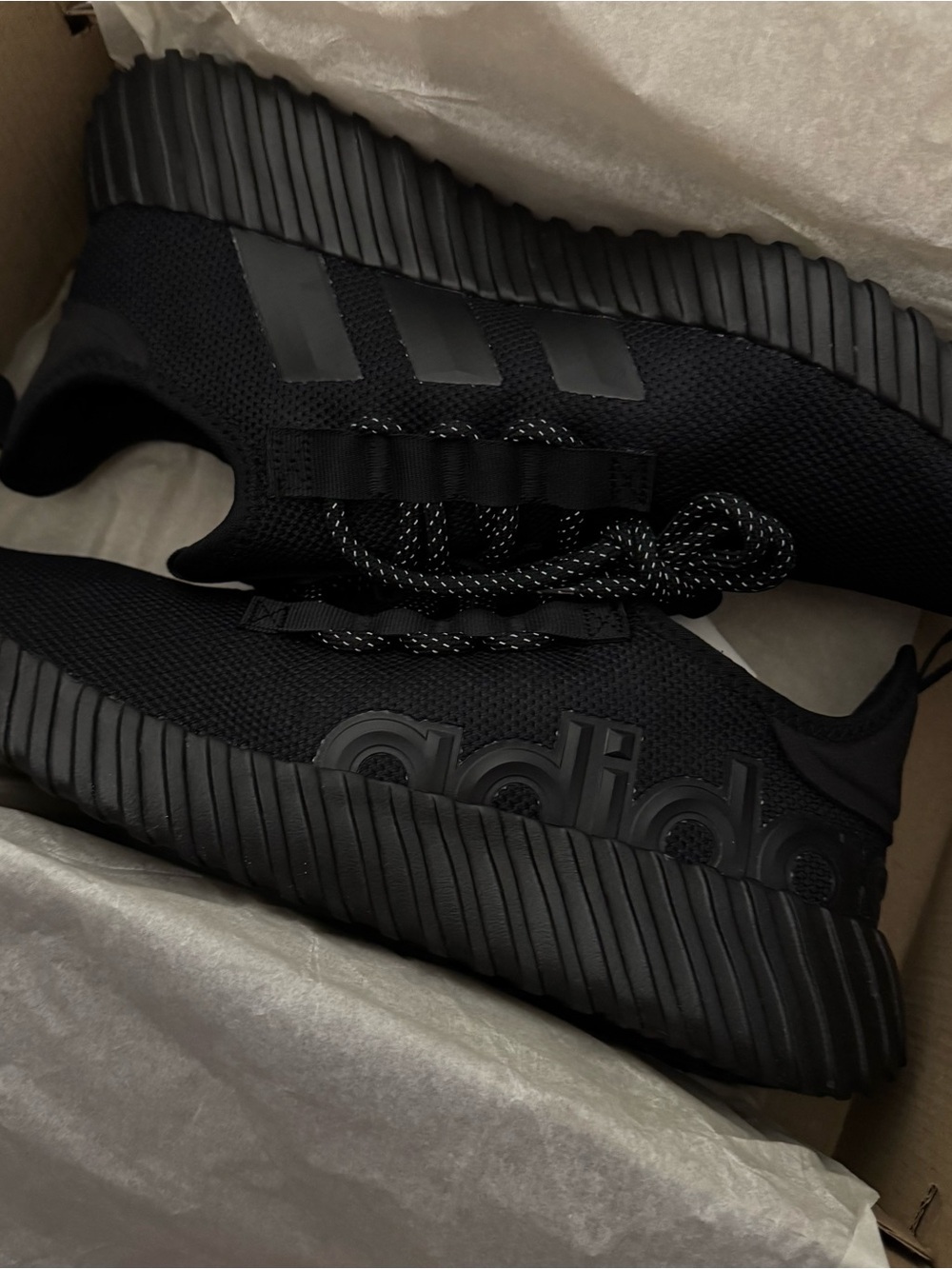 adidas Kaptir 3.0 Men’s Black Athletic Knit Sneakers
